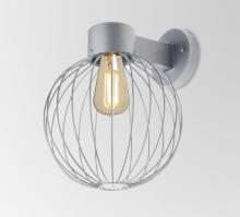 Besa Lighting SULTANA-G-WALL-EDIL-SL - Besa, Sultana Globe Wall Sconce, Silver Finish, 1x4W LED Filament