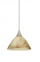 Besa Lighting 1XP-174383-SN - Besa Pendant Domi Satin Nickel Mocha 1x50W Halogen