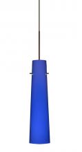 Besa Lighting XP-5674CM-BR - Besa Camino Pendant Bronze Cobalt Blue Matte 1x50W Halogen