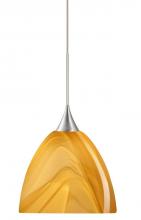 Besa Lighting 1XC-7570HN-SN - Besa Pendant Sasha Satin Nickel Honey 1x50W GY6.35