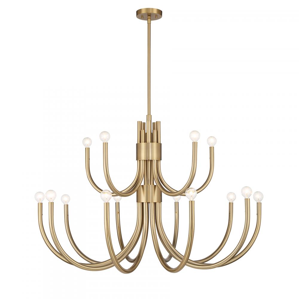 Sorrento 15-Light Chandelier in Noble Brass