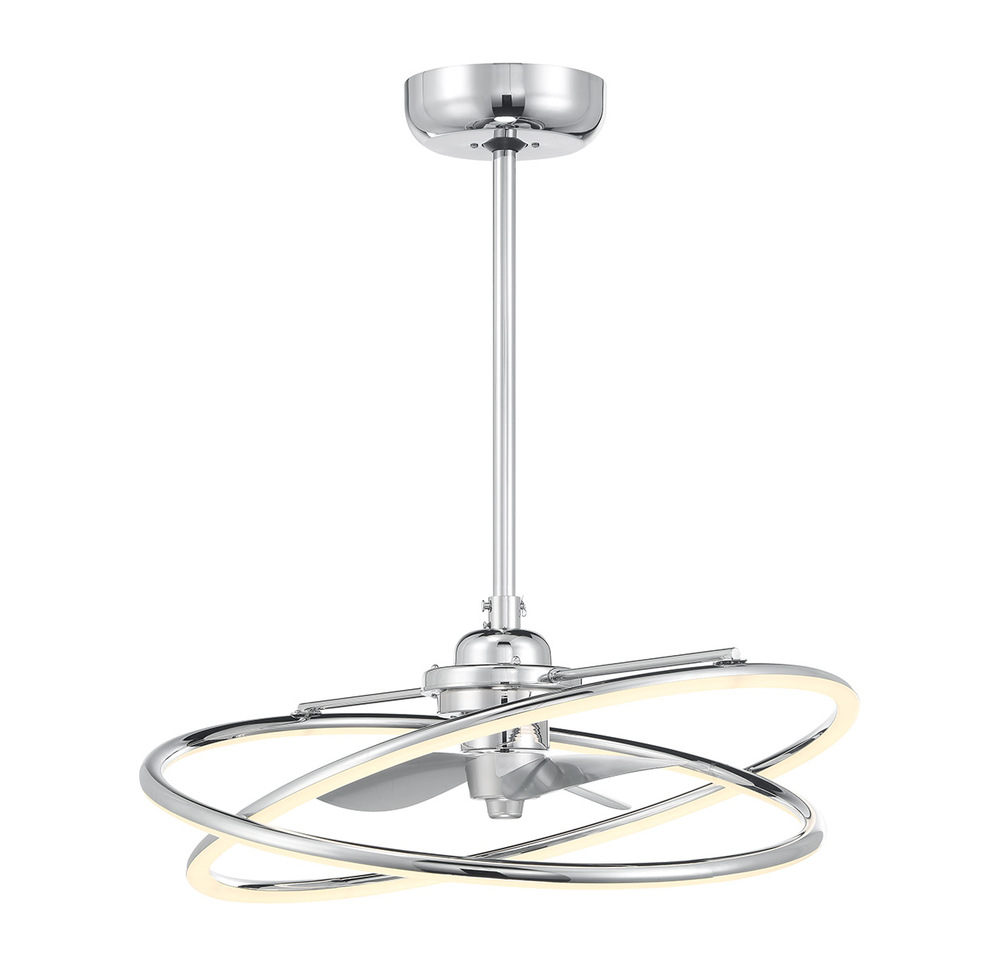 Dorado LED Fan D&#39;Lier in Polished Chrome