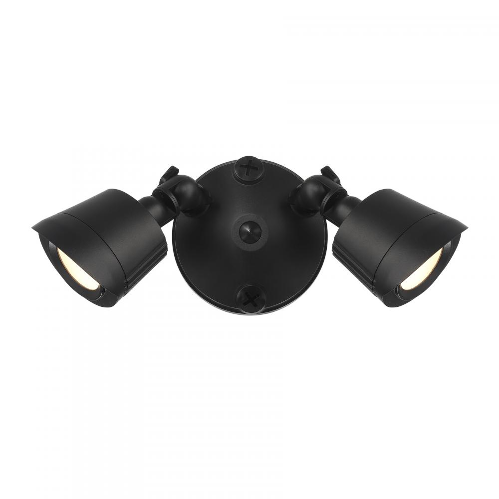 LED Double Flood Light in Black