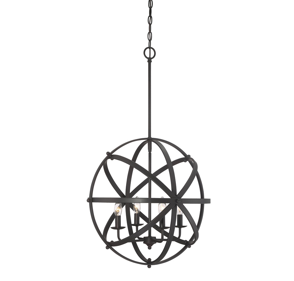 Dias 4-Light Pendant in English Bronze