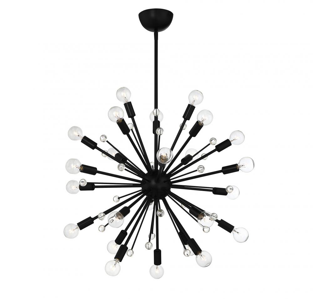 Galea 24-Light Chandelier in 
Matte Black