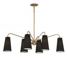 Savoy House 1-1785-6-322 - Edgewood 6-Light Linear Chandelier Warm Brass