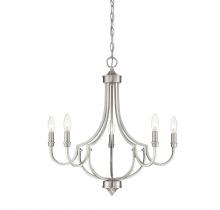 Savoy House 1-2005-5-SN - Auburn 5-Light Chandelier in Satin Nickel