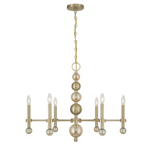 Savoy House 1-2511-6-127 - Crescent 6-Light Chandelier in Noble Brass