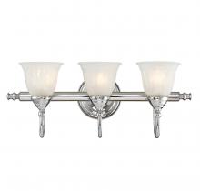  8-1062-3-CH - Brunswick 3-Light Bathroom Vanity Light in Chrome