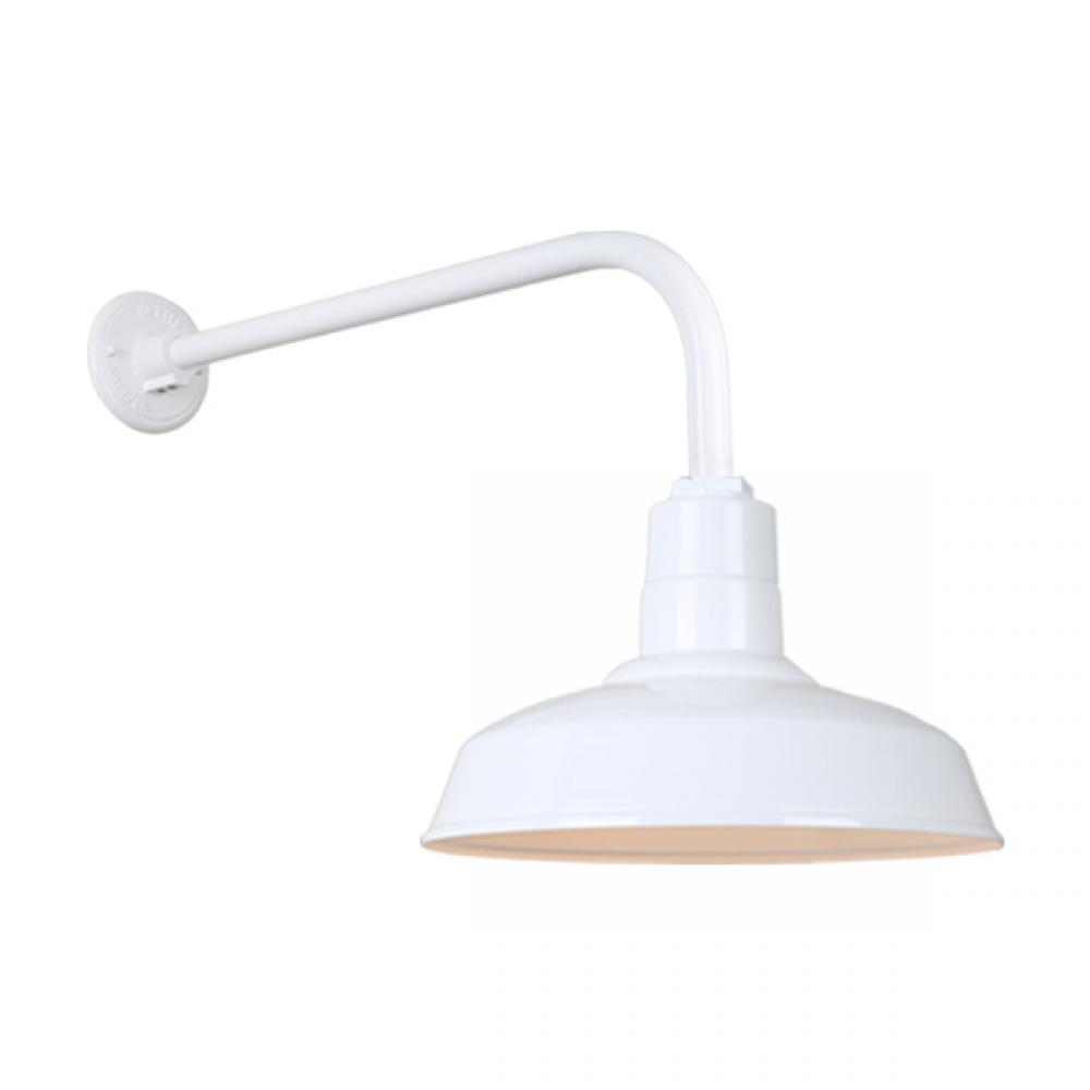 14&#34; Gooseneck Light Warehouse Shade, QSNB-13 Arm