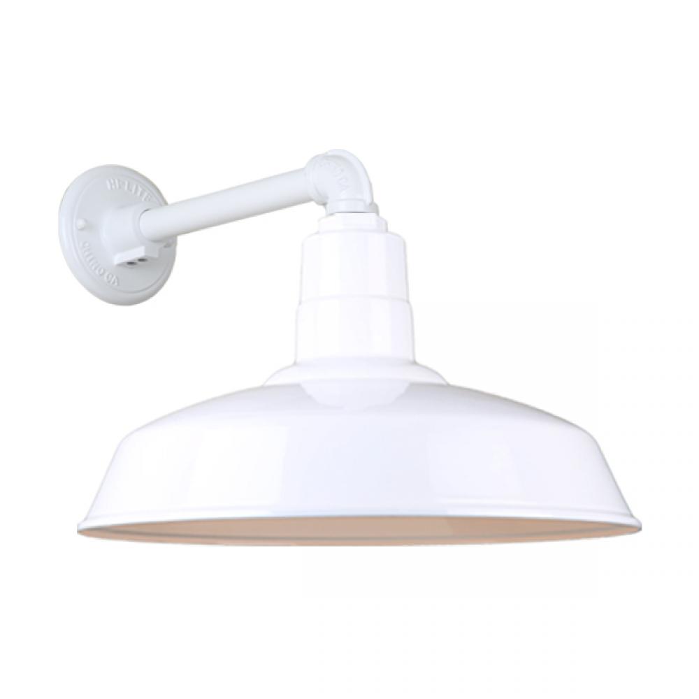 16&#34; Gooseneck Light Warehouse Shade, QSNB-44 Arm