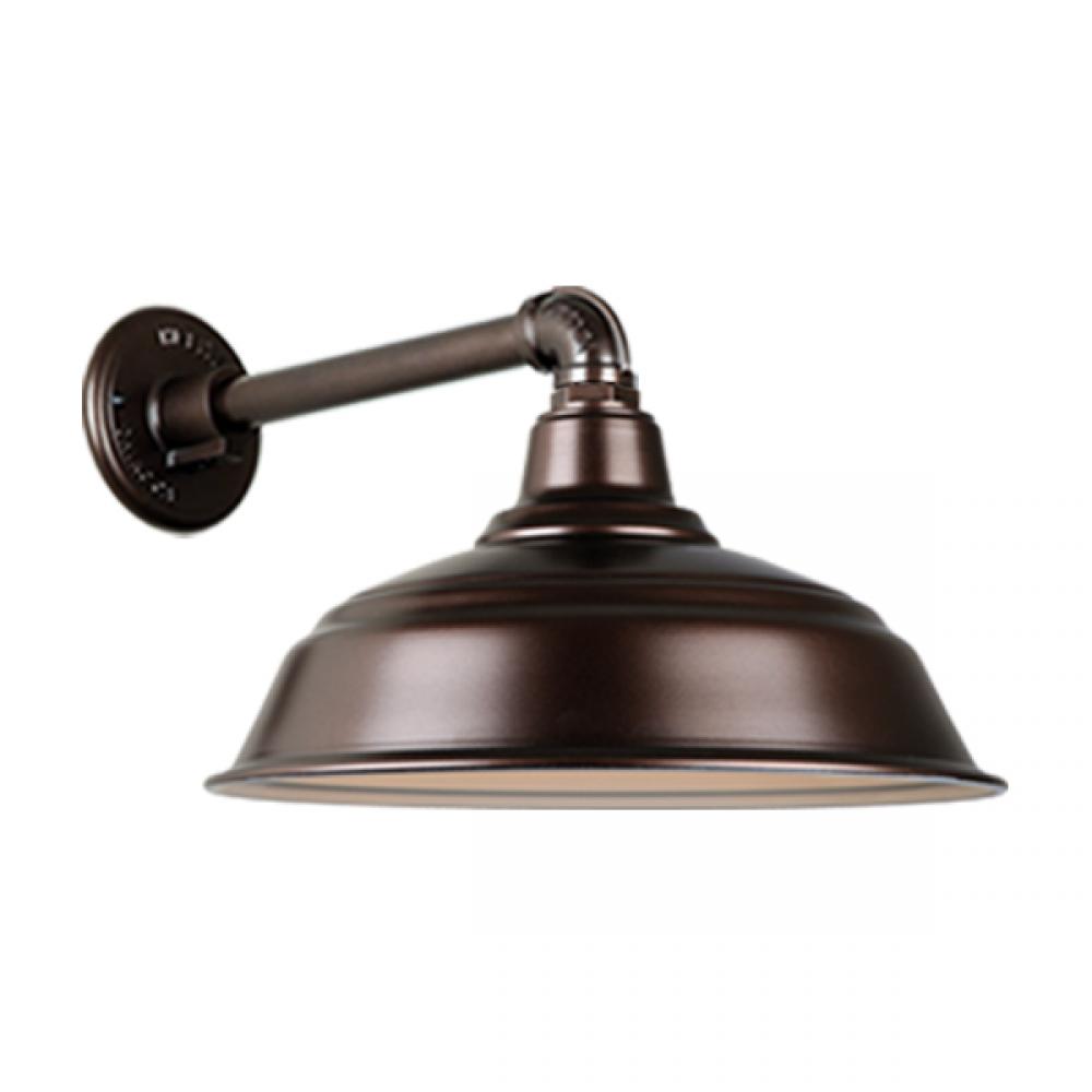 17&#34; Gooseneck Light Warehouse Shade, QSNB-44 Arm