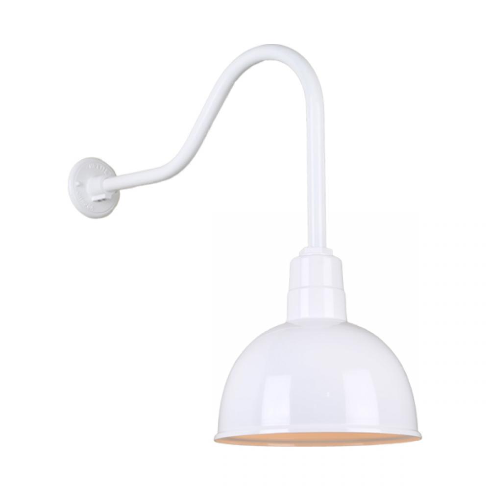 12&#34; Gooseneck Light Deep Bowl Shade, QSNHL-H Arm