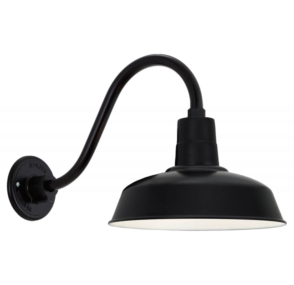 16&#34; Gooseneck Barn Light Warehouse Shade, B-1 Arm