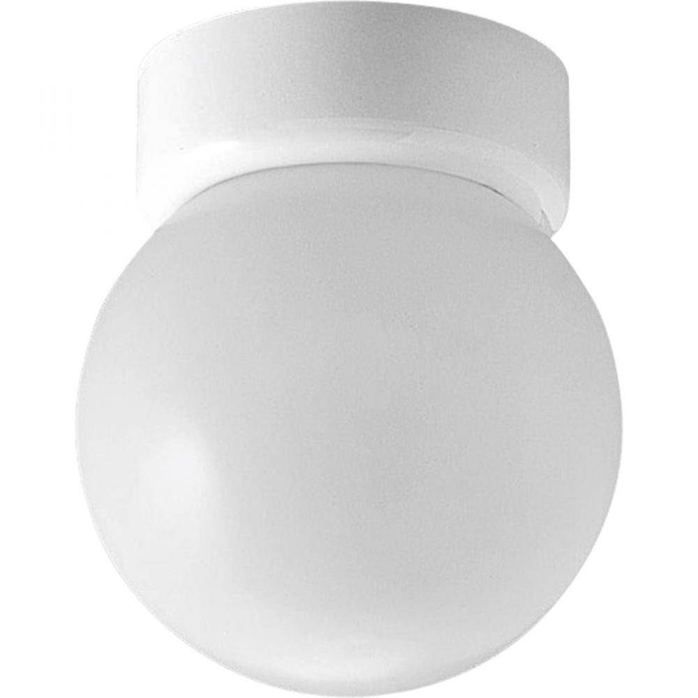 One-Light 6&#34; Glass Globe Close-to-Ceiling