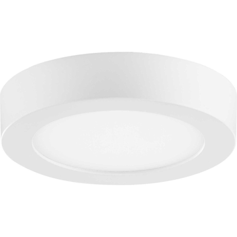 Everlume Collection White 5&#34; Edgelit Round Flush Mount