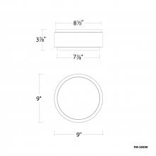 WAC US FM-20509-35-WT/AB - Salvo Flush Mount Light