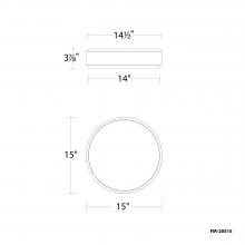 WAC US FM-20515-40-WT/AB - Salvo Flush Mount Light