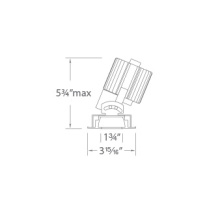 WAC US R2SPT-NTWA-CB - Volta 2" Square Pinhole Trim