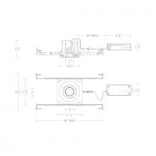 WAC US R3BRA-NCS-BK - Ocular 3.0 5CCT Round Adjustable Trim and Remodel Housing with New Construction Frame-In Kit and D