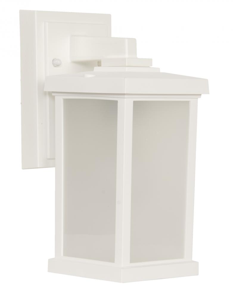 Resilience 1 Light Small Outdoor Wall Lantern in Textured White