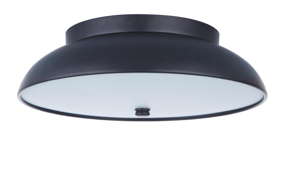 Soul 1 Light 12.5&#34; LED Flushmount in Flat Black