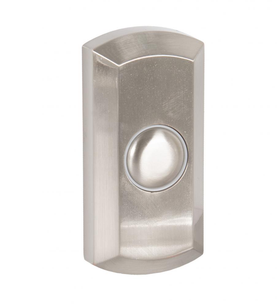 Surface Mount LED Lighted Push Button in Brushed Polished Nickel