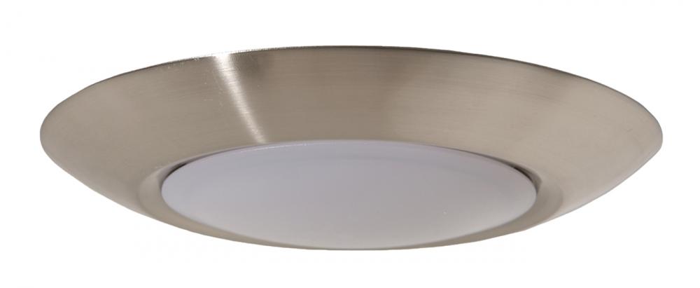 Slim Line 1 Light 4&#34; LED Flushmount in Brushed Polished Nickel (6&#34; Overall Diameter)