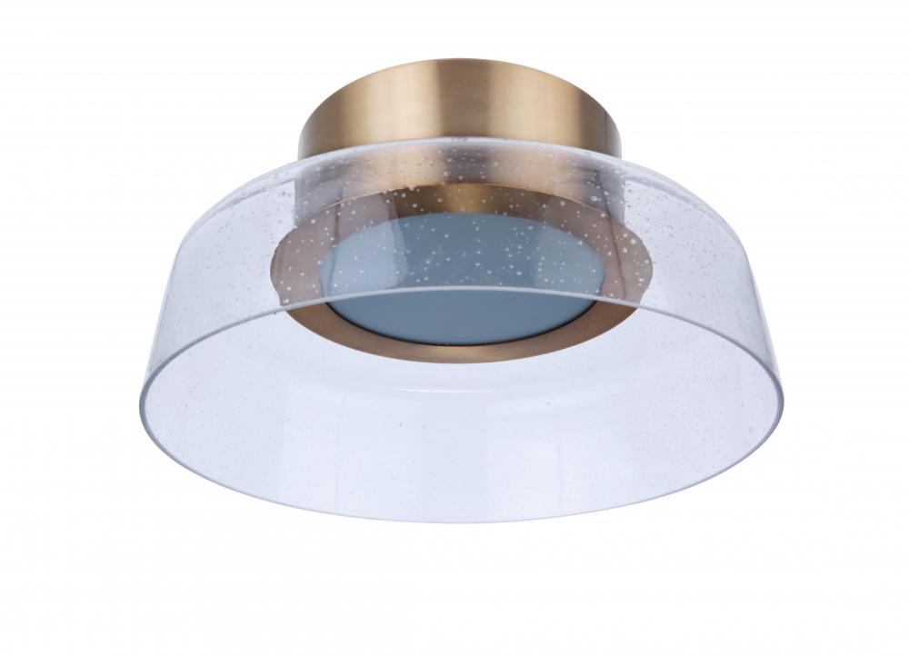 Centric 10.5&#34; LED Flushmount in Satin Brass