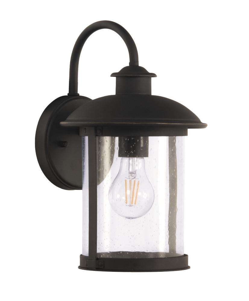 O&#39;Fallon 1 Light Small Outdoor Wall Lantern in Dark Bronze Gilded