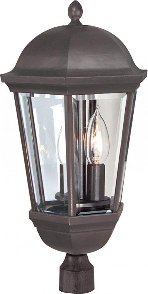 Britannia 3 Light Outdoor Post Mount in Oiled Bronze Outdoor