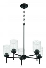 Craftmade 60525-FB - Claire 5 Light Chandelier in Flat Black