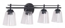 Craftmade 19633FB4 - Drake 4 Light Vanity in Flat Black