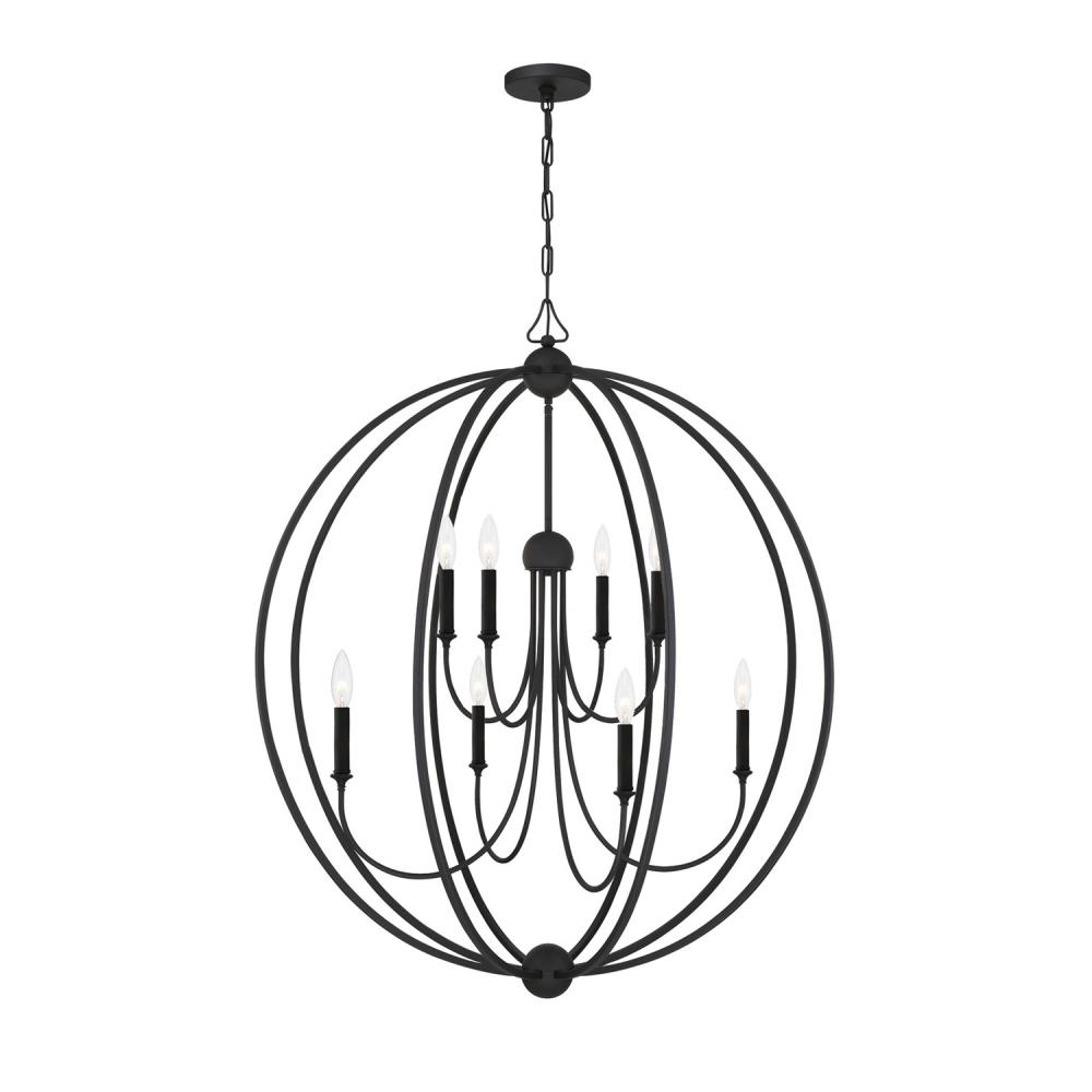 Libby Langdon Sylvan 8 Light Black Forged Chandelier