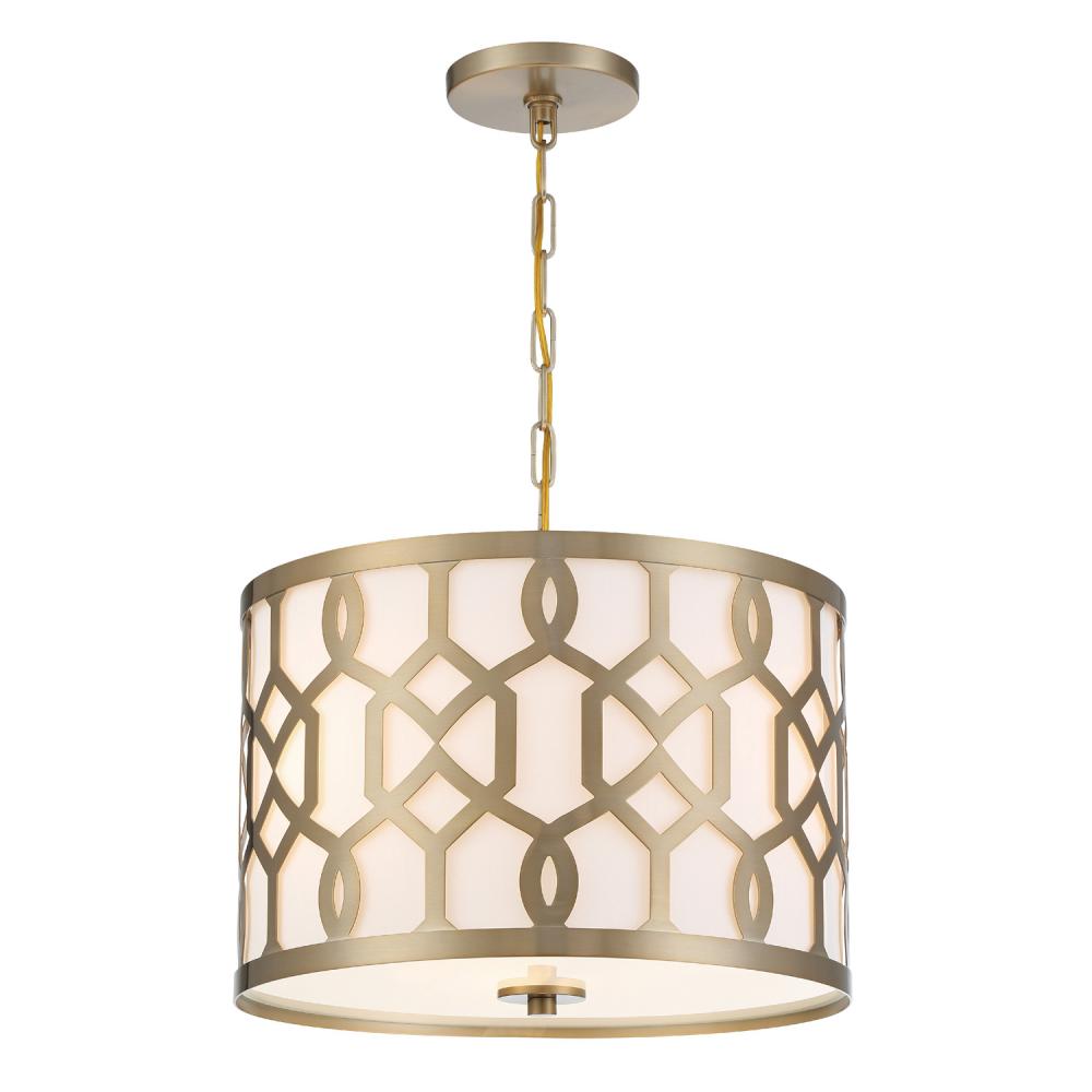 Libby Langdon Jennings 3 Light Aged Brass Pendant