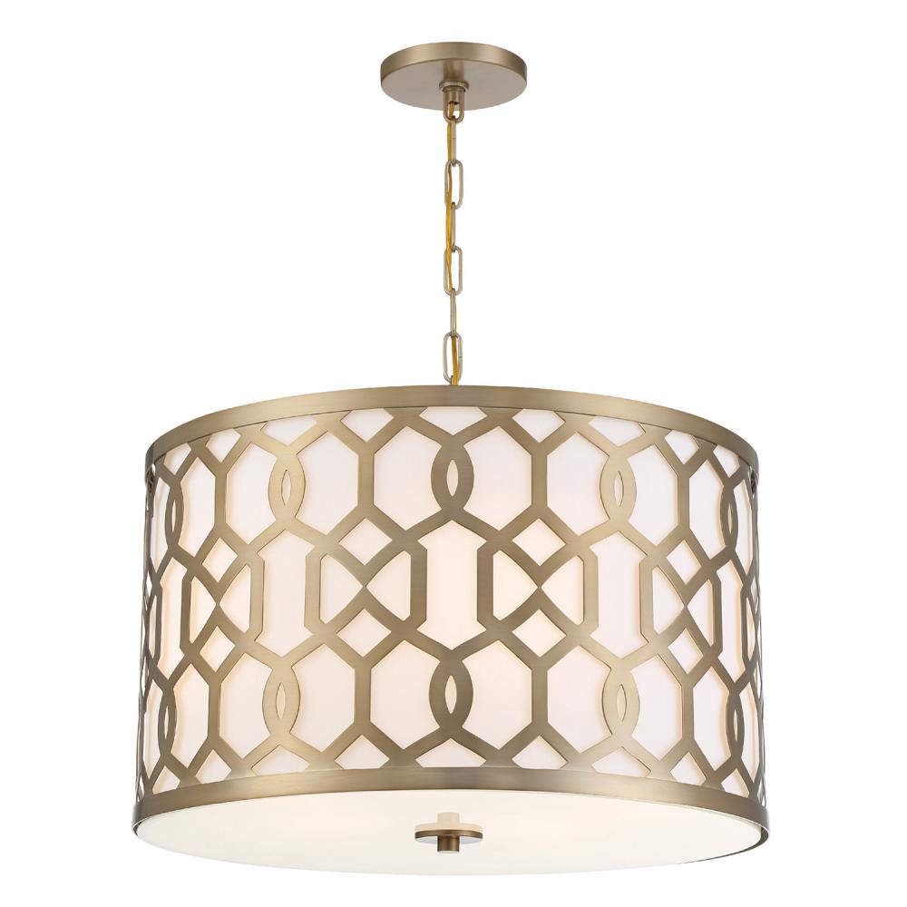 Libby Langdon Jennings 5 Light Aged Brass Pendant