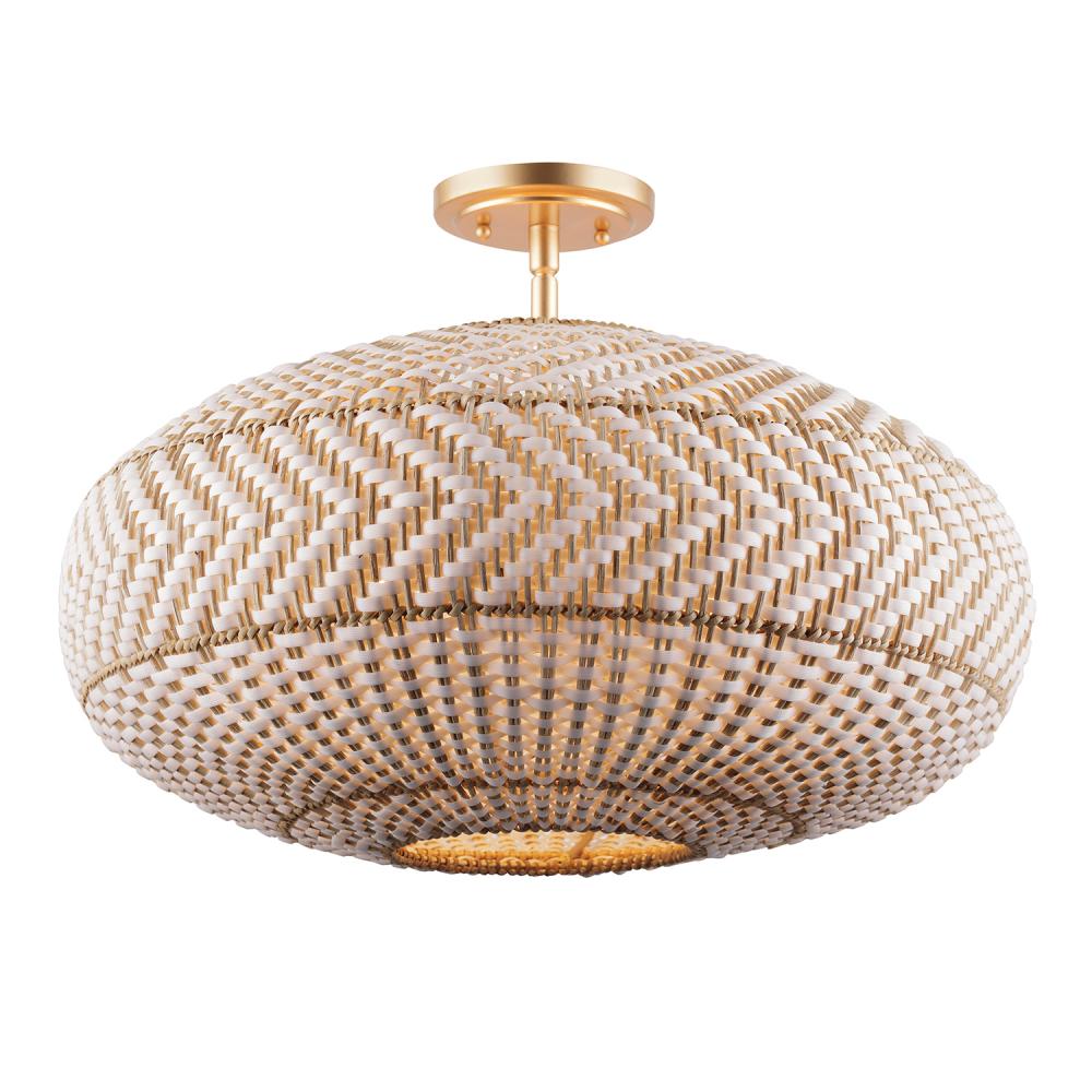 Zanzibar 4 Light Soft Gold Semi Flush Mount