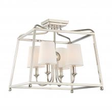 Crystorama 2243-PN - Libby Langdon Sylvan 16'' Polished Nickel Semi Flush Mount