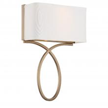 Crystorama BRK-A3702-VG - Brinkley 2 Light Vibrant Gold Sconce