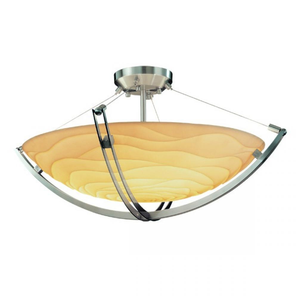 18&#34; Semi-Flush Bowl w/ Crossbar