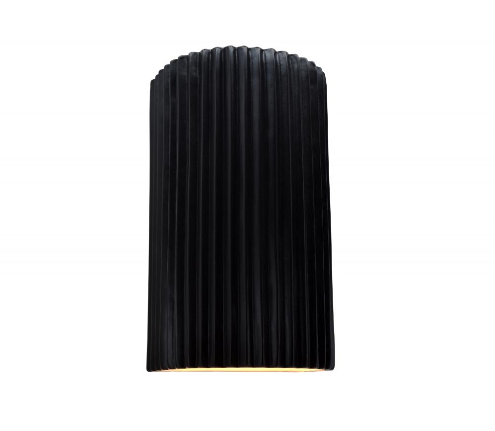 Large ADA Pleated Cylinder Wall Sconce