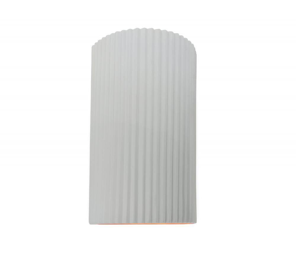 Large ADA LED Pleated Cylinder Wall Sconce (Outdoor)