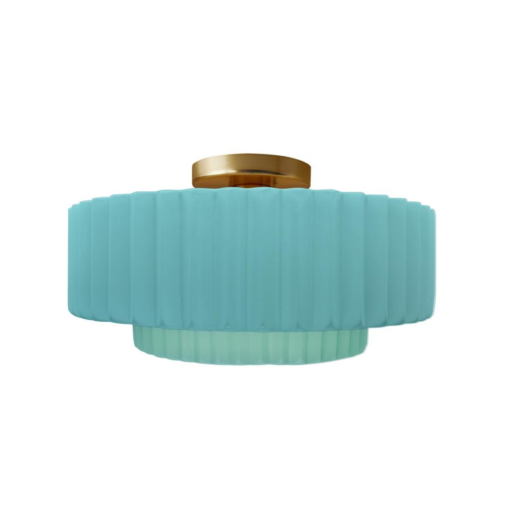 Medium Tier Pleated Semi-Flush