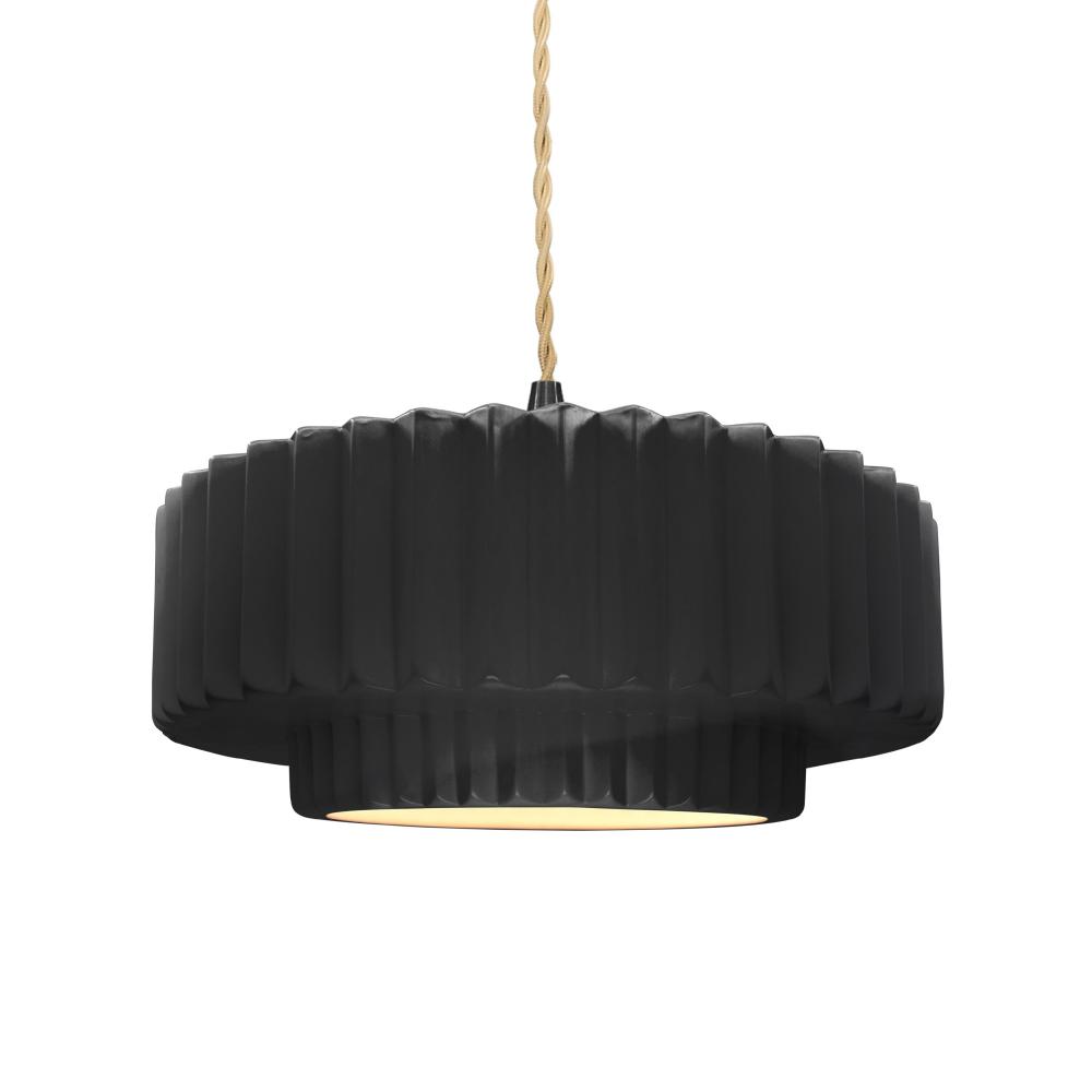 Medium Tier Pleated 1-Light Pendant