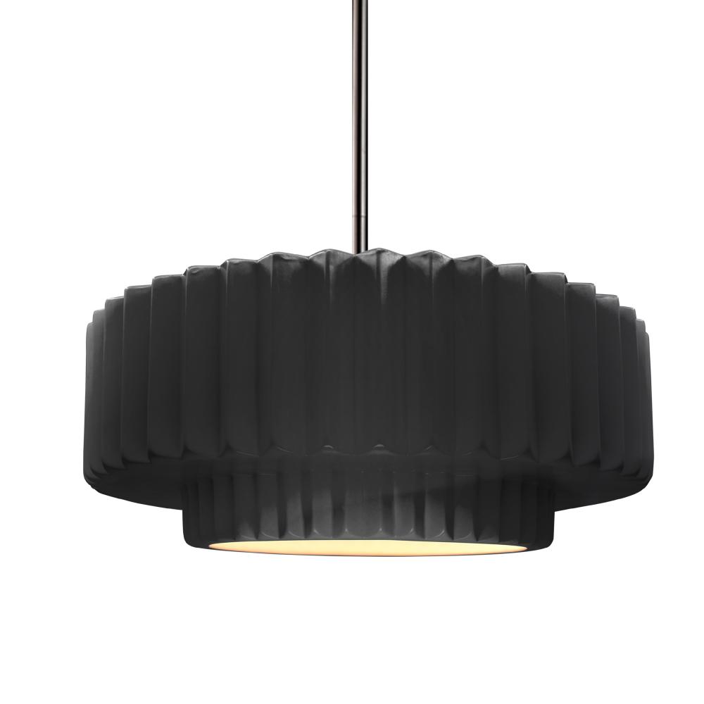 Medium Tier Pleated LED Pendant