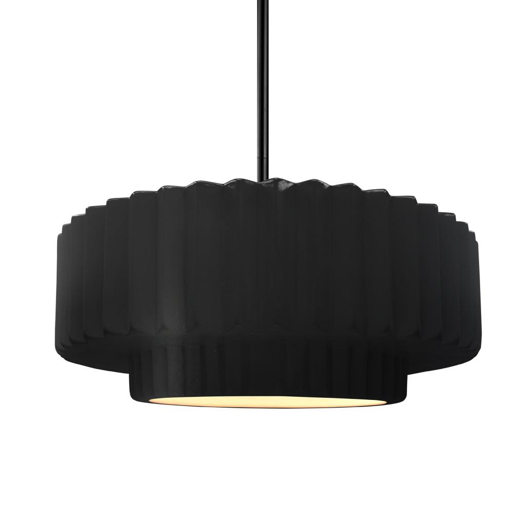 Medium Tier Pleated LED Pendant