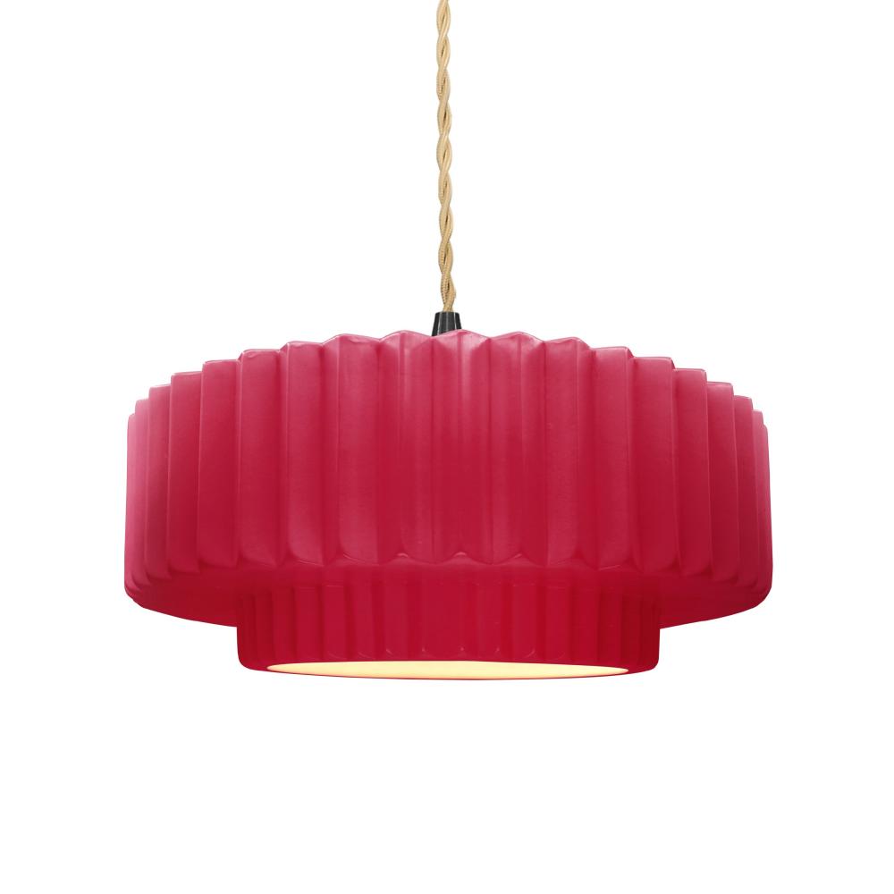 Medium Tier Pleated 1-Light Pendant