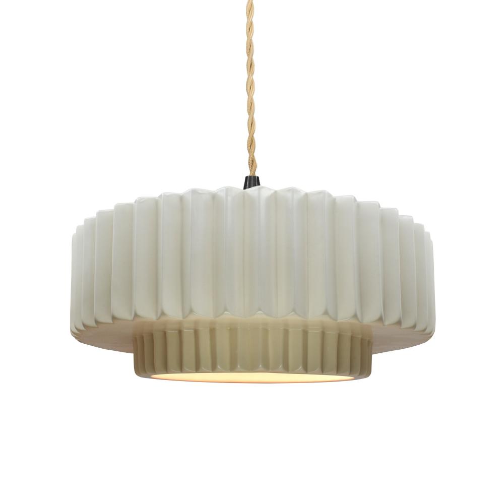 Medium Tier Pleated 1-Light Pendant