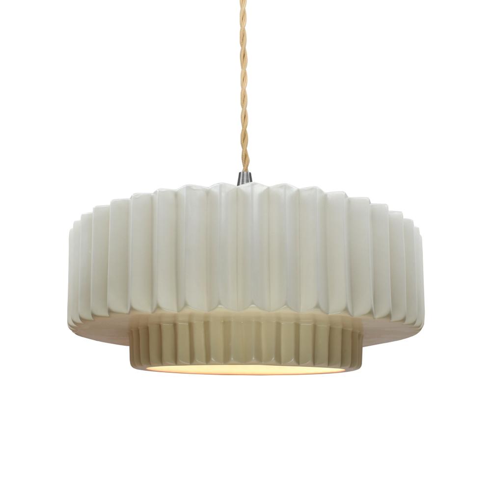 Medium Tier Pleated 1-Light Pendant