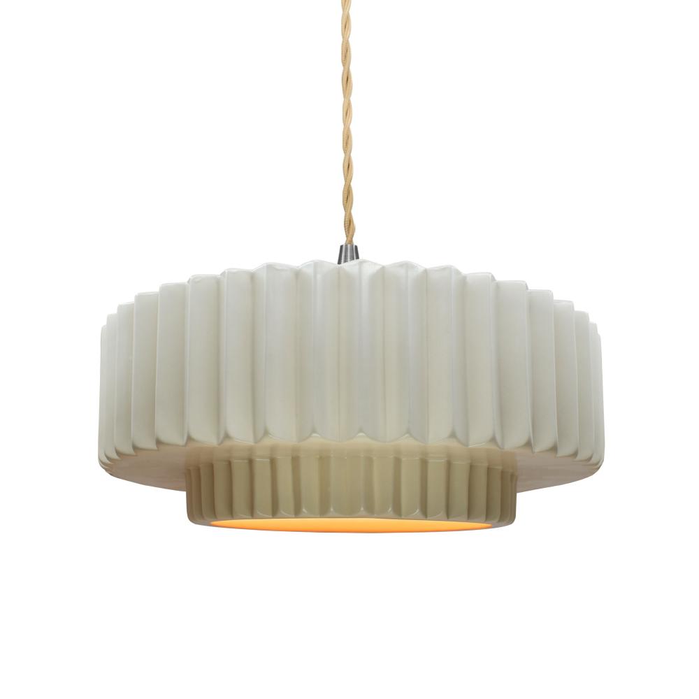 Medium Tier Pleated 1-Light Pendant